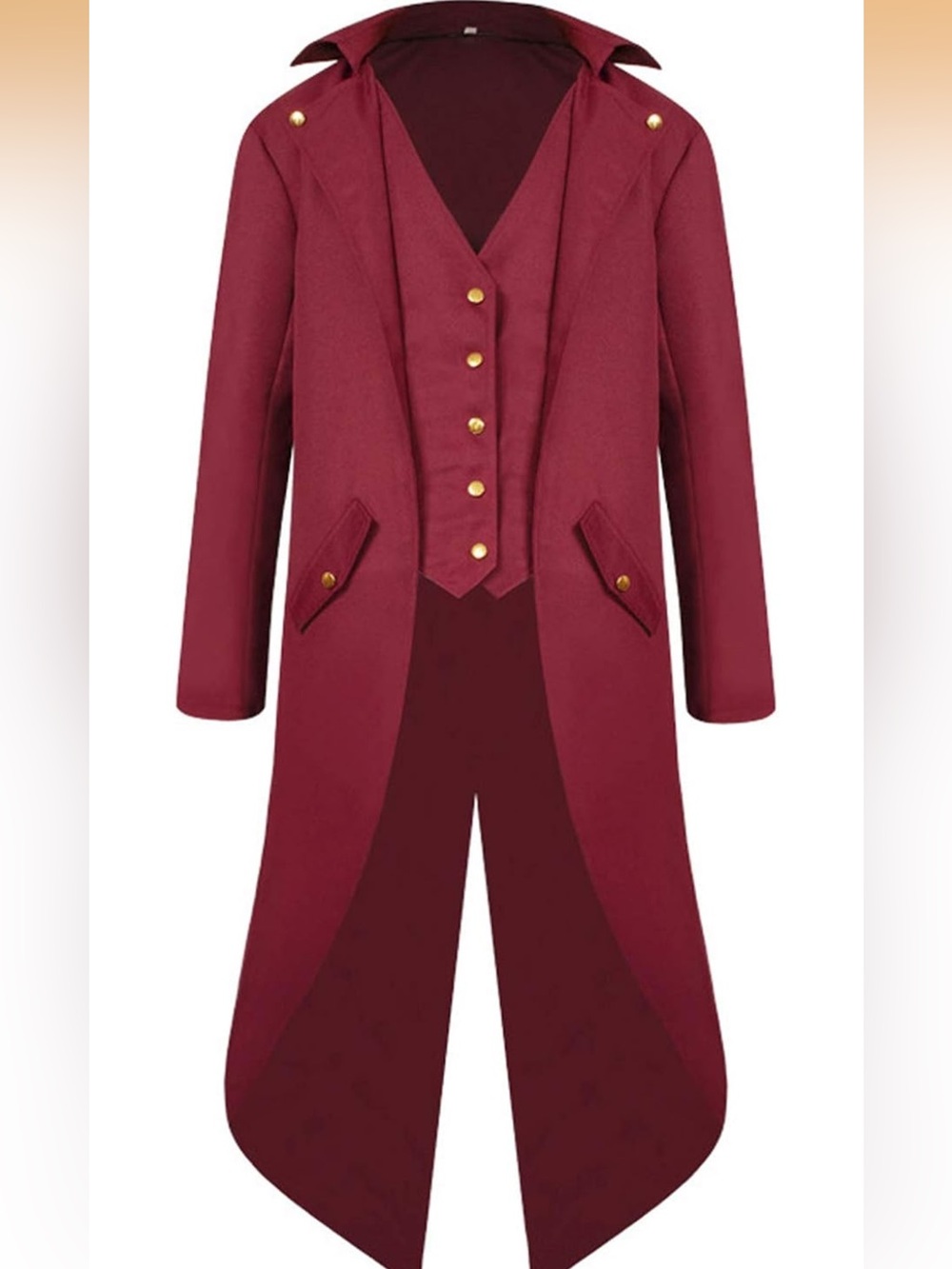 Size XL Halloween Costumes Pirate Vampire Gothic Tailcoat Jacket